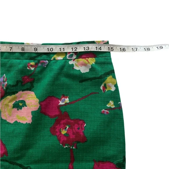 J Crew Green Floral Skirt - Picture 5 of 6